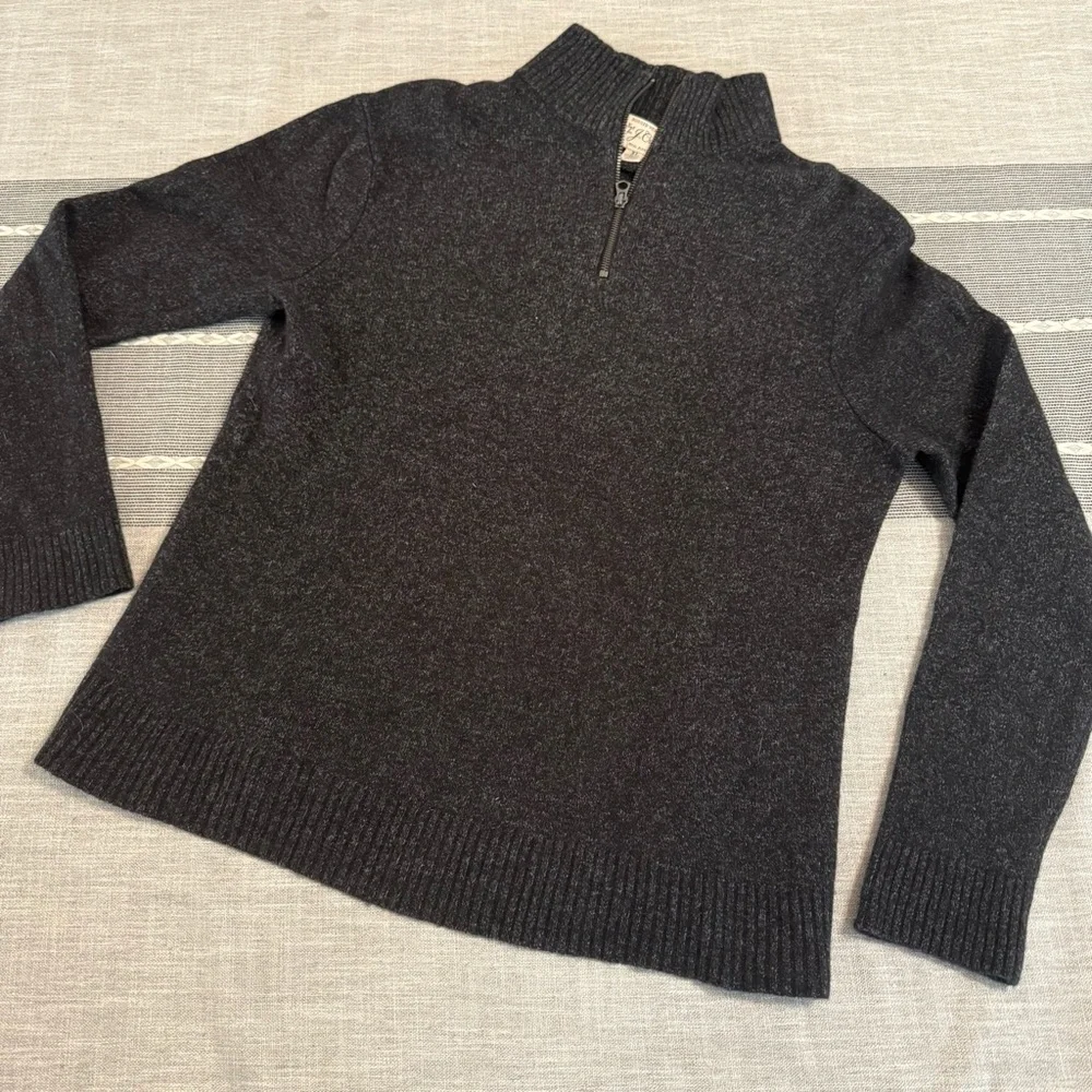 J.Crew Gray merino Wool Blend Sweater‎ with Zipper